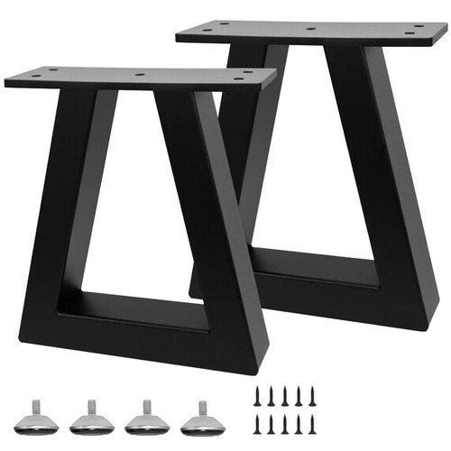 Inch trapezoid metal table - metal,